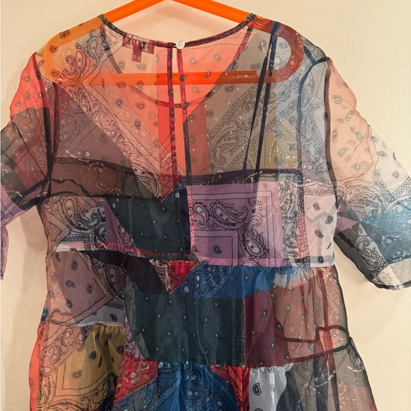 Staud Hyacinth Tiered Patchwork Maxi Dress size small worn once - Picture 7 of 12